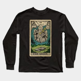 The Ghost Tarot Card Long Sleeve T-Shirt